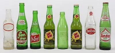 $49.95 • Buy Vtg Sun Drop Bottle Lot Old Original Dr. Enuf Grapette Mountain Dew Cheerwine