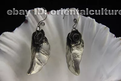 Tribal Exotic Chinese Handmade Miao Silver Earring • $22