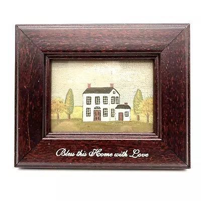 Wood Framed Hanging Bless This Home With Love P. Graham Dunn Dalton Ohio 6  X 5  • $7.95