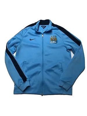 Manchester City 2013/2014 Nike Football Track Top Jacket Zip Up Sz Small • $36