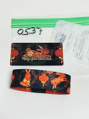 ZOX **MAKE YOUR OWN LUCK #0537** Silver Strap Medium Wristband W/Card RABBITS • $10.49