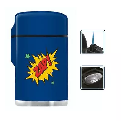 £4.99 • Buy Blue Rubber Maxi Jet Zenga Lighter, Refillable Lighter, Windproof - ZAP Edition
