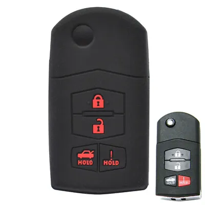 Car Silicone Key Fob Case Cover Remote Fob Sleeve For Mazda 3 6 MX5 MX-5 Miata • $8.69