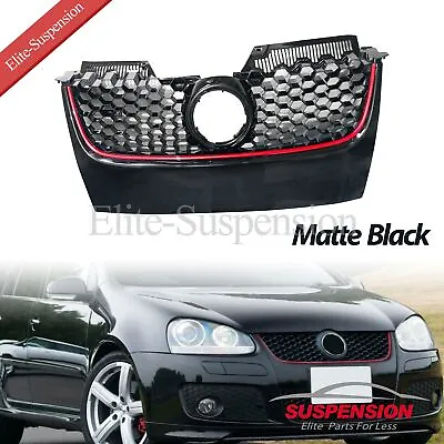 Upper Mesh Grille Matte Black W/ Red Trim For 2006-2009 VW MK5 GTI Jetta • $44.14