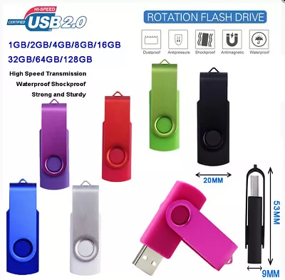 Usb 2.0 Flash Drive 64gb 32 Gb 16 Gb Memory Stick Pendrive Usb Stick 8 Gb Thumb • £4.55