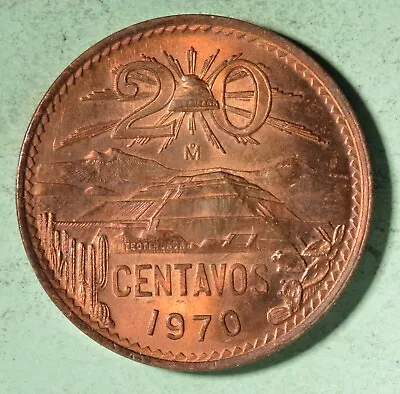 Mexico -  20  CENTAVOS 1970 - INV#B-343 • $4.65