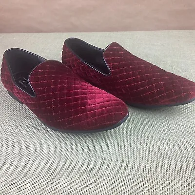 Giorgio Brutini Maroon Wine Black Diamond Design Velvet Shoes Men’s 10.5M New! • $32.99