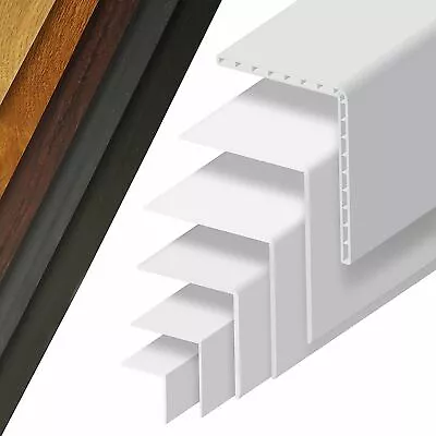 UPVC Plastic Angle Corner Trim 90 Degree Rigid PVC Joint Cover L Shaped Bead 5m • £46.20