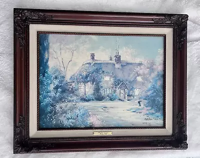 Marty Bell  Larkspur Cottage  Limited Edition Lithograph Canvas Print #262/900 • $237