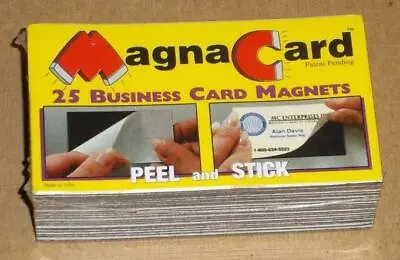 $3.99 • Buy Magna Card, 25 Peel And Stick Business Card Magnets, Nip