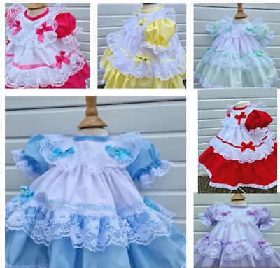 DREAM 0-5 YEARS Baby Girls Vintage Traditional Frilly Netted  Dress 8 Colours • £21.99