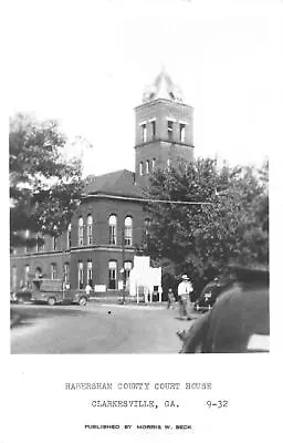 RPPC Habersham County Courthouse Clarkesville Georgia Real Photo Postcard • $9.99