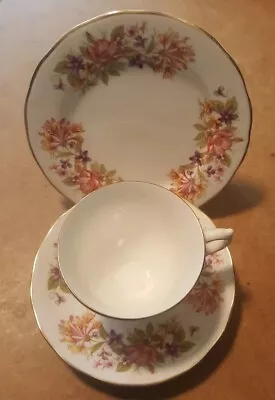  Vintage Colclough WAYSIDE Honeysuckle Tea Set Trio Tea Cup Saucer & Side Plate • £5.99