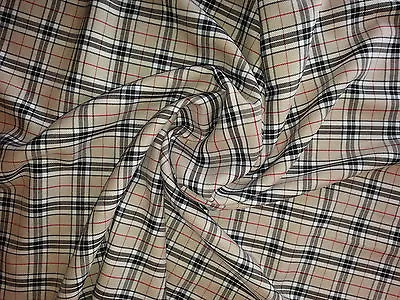 Tartan Check Plaid PolyViscose Fabric - 59  (150cm) Wide - Per Metre Or Half • £0.99