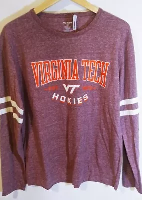 New Maroon Virginia Tech Hokies Long Sleeve Tshirt Medium Unisex Pro Edge • $14.39