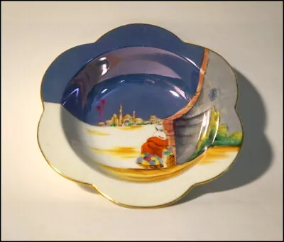 Noritake Art Deco Luster Bowl With Scallop Rim Near East Design #A137 • $15.99