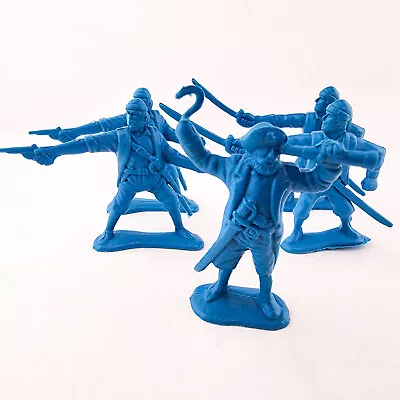 Vintage Blue Plastic Pirate Figures Army Men Lot Of 5  Replacement Parts • $6.55