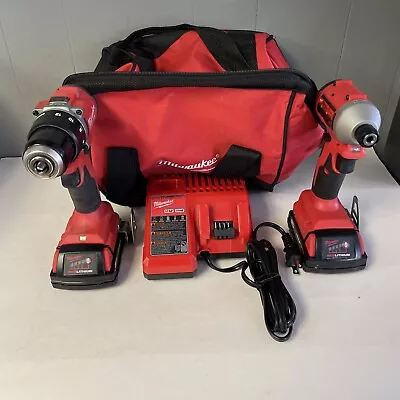 Milwaukee 3692-22ct M18 18-Volt Lithium-Ion Brushless Compact Drill/Impact Combo • $132.98