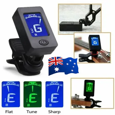 $11.99 • Buy Electric Digital Guitar Tuner LCD Clip-on Chromatic Acoustic Bass Ukulele Violin