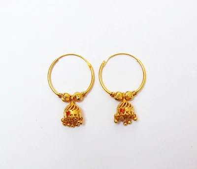 $17.04 • Buy Indian Wedding 18k Gold Plated Earrings Traditional Jhumka Jhumki Women Jewelry