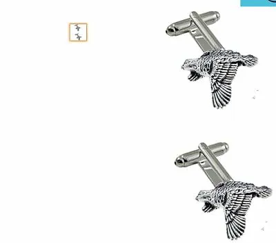 Quail  Pewter Emblem Cufflinks Jewellery Suit Wedding Ar • $16.41