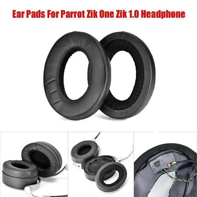 1/2 Pair Black Ear Pads Cushions Foam Cover Replace For Parrot Zik One Zik 1.0 • $22.56