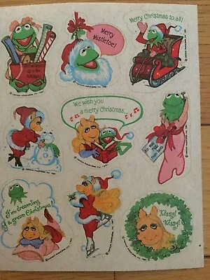 Vintage Hallmark Sticker Sheet 1981 Muppets Christmas Jim Henson Miss Piggie  • $4.65