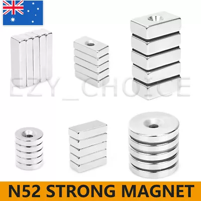 N52 Super Strong Magnets Block Rare Earth Neodymium Round/ Rectangle Rare Magnet • $12.85