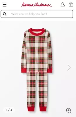 Hanna Andersson Unisex Long JOHN Holiday Print Plaid  L/XL Adult Pajamas  • $29.99