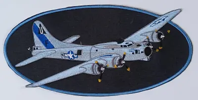 B-17 Bomber Military Plane Embroidered Patch 11.7  X 5.8   Large Jacket Back • $49.99