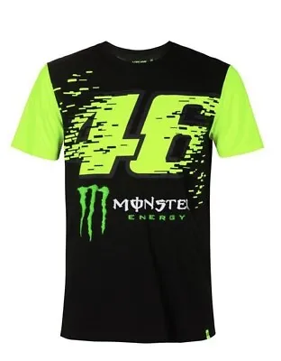 Official Valentino Rossi Monster T-Shirt VR 46 Black - MOMTS 397104 • £24.99