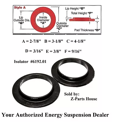 DATSUN Fairlady Roadster Polyurethane Front Coil Spring Isolators (2) 6192.01 • $17.52