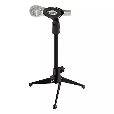 Adjustable Desktop Microphone Stand Mini Tripod Tabletop Foldable With Mic Clip • $8.16