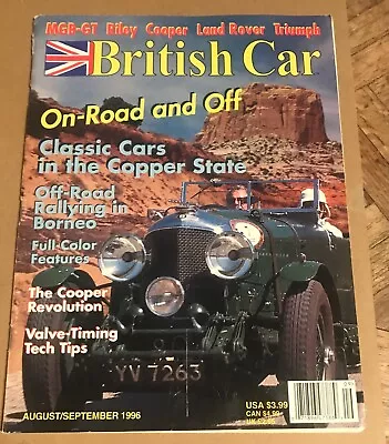 British Car Magazine August September 1996 MGB GT Riley Cooper Land Rover • $5