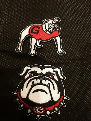 $9.95 • Buy 2)UGA University Of Georgia Bulldogs Embroidered Iron On Patches 3.X2.75 2.5X2.5