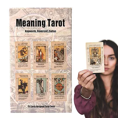 Beginner Tarot Cards With Meaning On It Keyword Tarot Deck Reversed Zodic New • £8.53