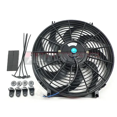 14  Chevy Ford GM Electric Radiator Cooling Fan Curved Blade Street Hot Rod 12V • $47.95