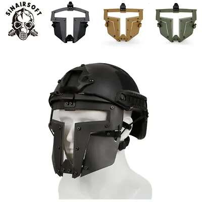 Airsoft Tactical TPE Lens Mask Full Face Protective Sparta Masks For FAST Helmet • £19.99