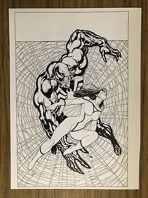 Venom Vs Spider-Woman Sketch Pinup Marvel Comic Book Poster 8x11.5 Frank Cho • $11.99