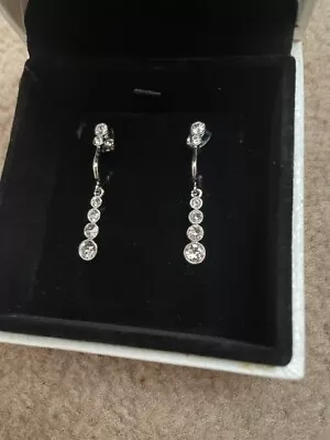 Unwanted Gift Warren James Sterling Silver & Cubic Zirconia Earrings NEW BOXED • £12