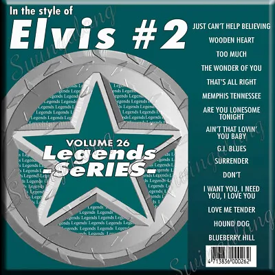 ELVIS #2 LEGENDS SERIES VOL-26 KARAOKE CD+G 15 HITS NEW IN PLASTIC W/PRINT • $12.99