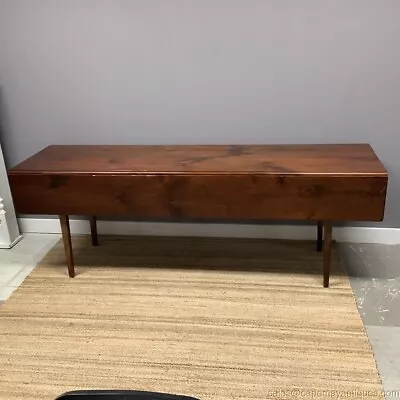 Vintage Drop Leaf Oak Dining Room Table Double Side Drop Leaf 7' Foot Length 84  • $1200