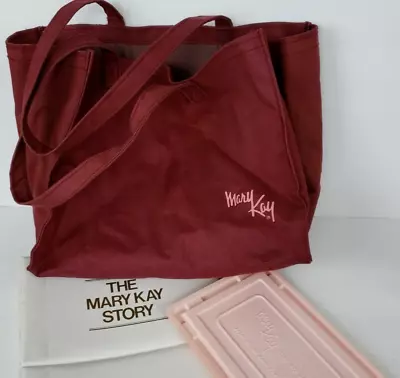 Vintage MARY KAY Red Tote Bag Plastic Display Trays Binder Story 1980s • $30