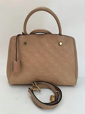 Louis Vuitton Montaigne MM Monogram Empreinte Leather Handbag W/Strap Private • $809.99