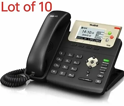 Lot Of 10 X Yealink SIP-T23G Enterprise IP Phone - Gigabit PoE 3lines New-OB • $395