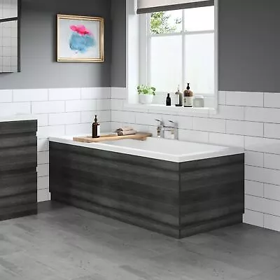 Modern Bathroom 1700 Front & 700 End Bath Panel Pack MDF Charcoal Grey Plinth • £80.97