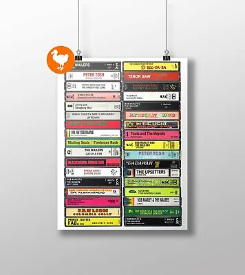 Reggae Poster: Cassette Print Classic Reggae Albums Fan Gift Art  • £13.29