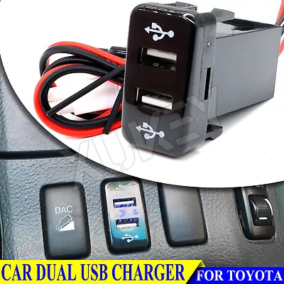 Car Charger 12V Dual USB Port Charging For Toyota Prado Land Cruiser J120 Hilux • $14.24