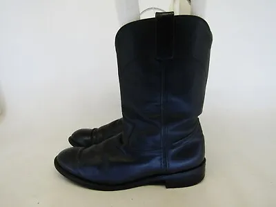 Acme Mens Size 9.5 D Black Leather Western Cowboy Boots • $47.50