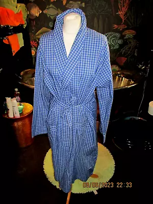 Mens Zona Nightwear Dressing Gown Robe Vgc Smoking Jkt Retro Med Check • £9.99